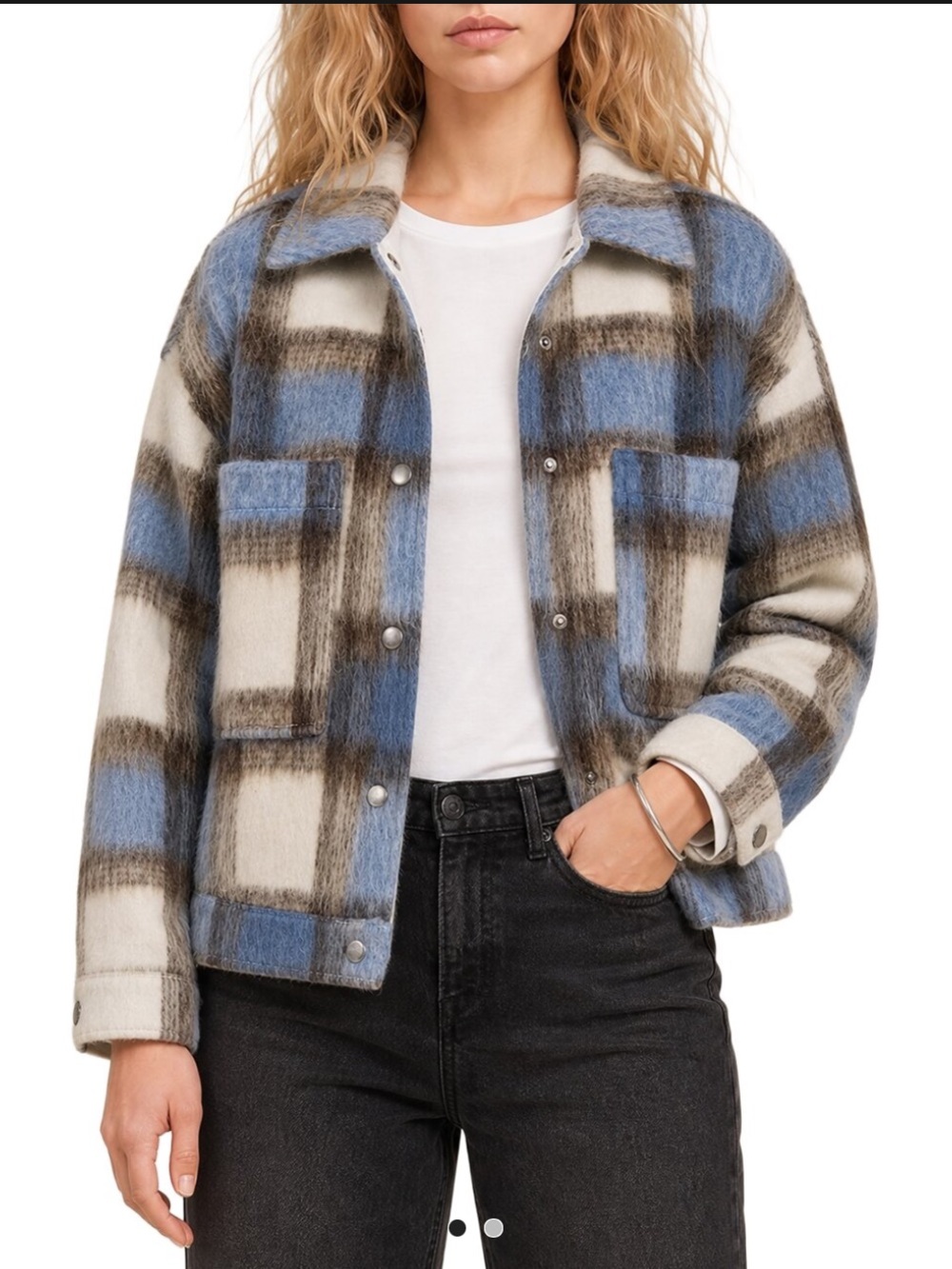 Z Supply Marguerite Plaid Jacket large